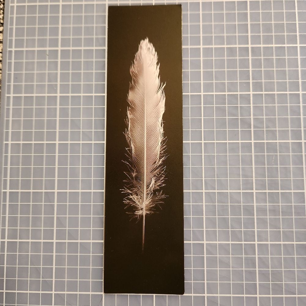 10/$10 Feather Bookmark One Sided Paper Card Stock Book Mark Bookmarker